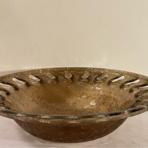 Vintage  Brown Glass Bowl